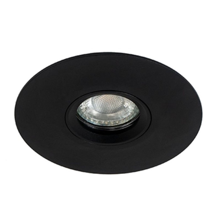 IP20 Platte Inbouwspot zwart rond