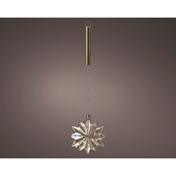 Micro LED bloem aan touw - 15 LEDs - ø19 x 7,5 cm