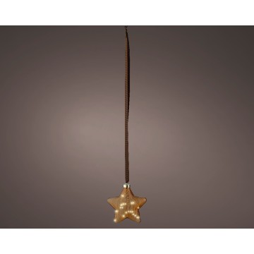 Kerst Micro LED ster lamp - 15 LED lampjes - Bruin
