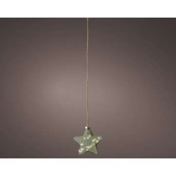 Kerst Micro LED ster lamp - 15 LED lampjes - Groen - 20 cm