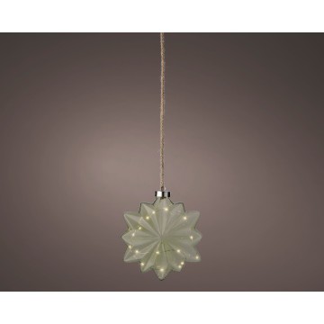Kerst Micro LED bloem lamp - 15 LED lampjes- Groen - 19 cm