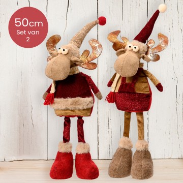 Polyester gnoom met gestreepte muts - 60CM 