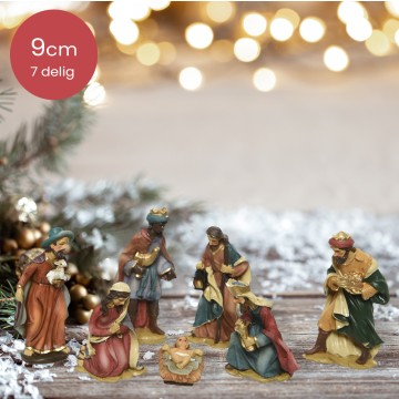 Terracotta gnoom met grote baard en glitter - 18,5CM 