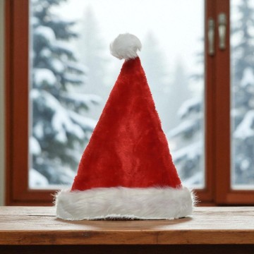 Luxe kerstmuts met "bontje"