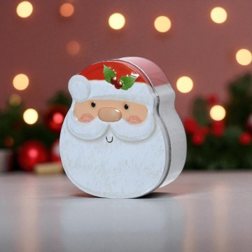 Kerst koekjestrommel met Kerstman