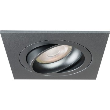IP20 LED inbouwspot gun metal vierkant