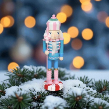 Feestelijke Notenkraker met Dirigeerstok - 25 cm