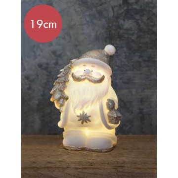 Kerstman "Buddy" verlicht - 19cm