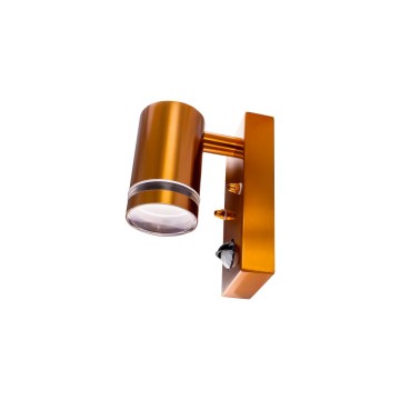 Integral IP54 RVS wandlamp met sensor Koper - GU10