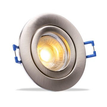 IP44 LED Inbouwspot Aria nikkel/mat rond