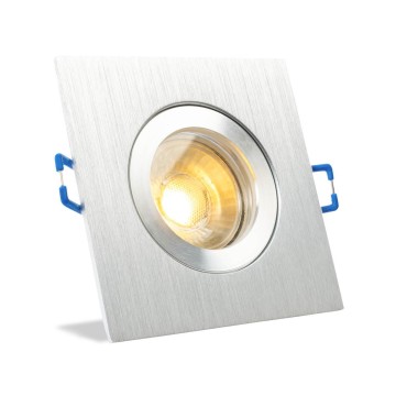 IP44 LED Inbouwspot Miriam chrome/glimmend vierkant