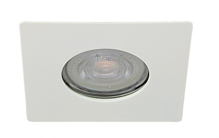 IP65 GU10 armatuur Evofire Vierkant Wit +Afstandhouder IP65 GU10 armatuur Evofire Vierkant Wit +Afstandhouder