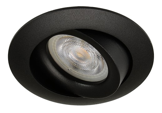 Dimtone inbouwspot Tres -Rond Zwart -Philips Warm Glow -Dimbaar -3.7W -Philips LED