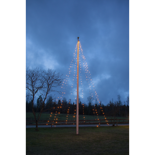 Gouden vlaggenmast verlichting 7meter - 360leds