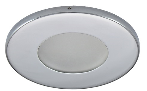 IP44 LED inbouwspot Nisa -Rond Chrome -Warm Wit -Dimbaar 5W -Philips