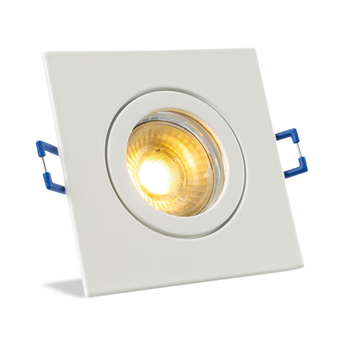 IP44 LED Inbouwspot Sara - badkamer of buiten - Vierkante spot - Wit - Philips Warm Glow - 4 Watt - 
