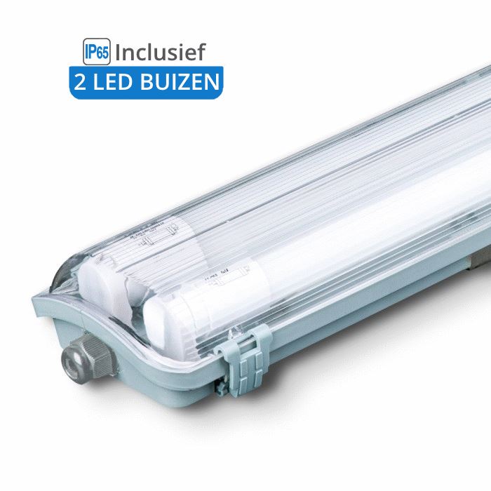 IP65 Dubbel TL armatuur incl. Led buizen | 150cm