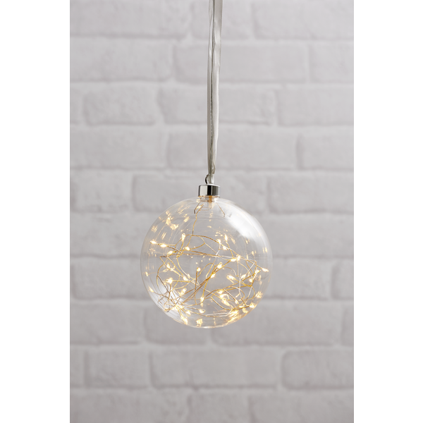 Kerstbal met 40 LED lampjes - 15cm - helder Kerstbal met 40 LED lampjes - 15cm - helder