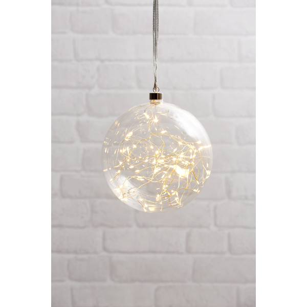 Kerstbal met 80 LED lampjes - 20cm - helder Kerstbal met 80 LED lampjes - 20cm - helder