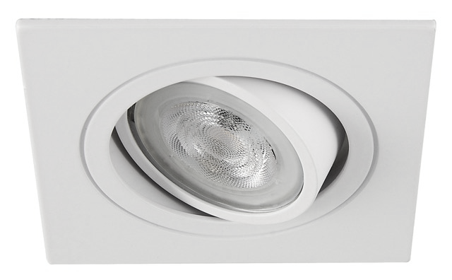 Dimtone inbouwspot Adem -Vierkant Wit -Philips Warm Glow -Dimbaar -4.9W -Philips LED
