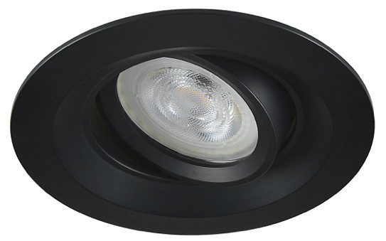 Dimtone inbouwspot Alexis -Rond Zwart -Philips Warm Glow -Dimbaar -4.9W -Philips LED