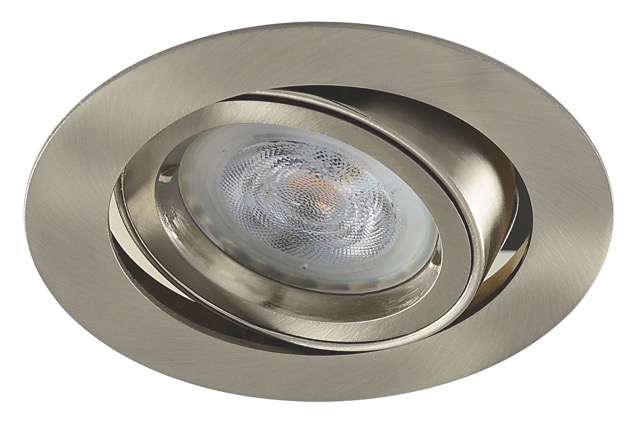 Dimtone inbouwspot Baran -Rond RVS Look -Philips Warm Glow -Dimbaar -4.9W -Philips LED