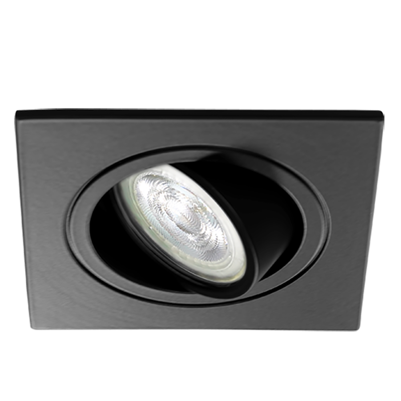 LED inbouwspot Bergron -Vierkant Zwart -Extra Warm Wit -Dimbaar -4W -Philips LED LED inbouwspot Bergron -Vierkant Zwart -Extra Warm Wit -Dimbaar -4W -Philips LED