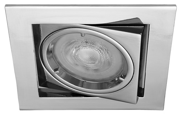 LED inbouwspot Derk -Vierkant Chrome -Warm Wit -Dimbaar -5W -Philips LED