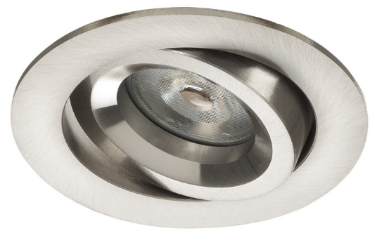 LED inbouwspot Emil -Rond RVS Look -Koel Wit -Dimbaar -3.5W -Philips LED