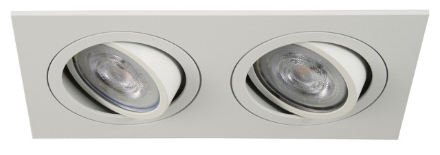 Warmglow inbouwspot Ivan -Dubbel Wit -Philips Warm Glow -Dimbaar -3.7W -Philips LED