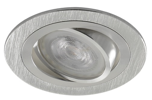 LED inbouwspot Loki -Rond Chrome -Koel Wit -Dimbaar -4.9W -Philips LED
