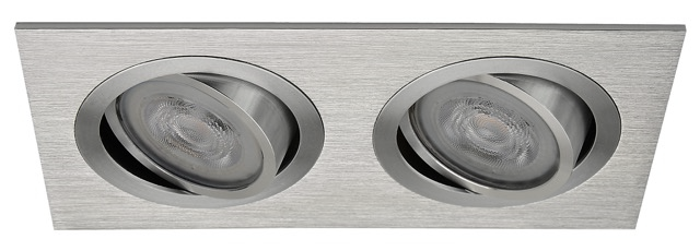 Philips Dubbele Dimtone inbouwspot Olov -Dubbel Chrome -Philips Warm Glow -Dimbaar -4.9W -Philips LED