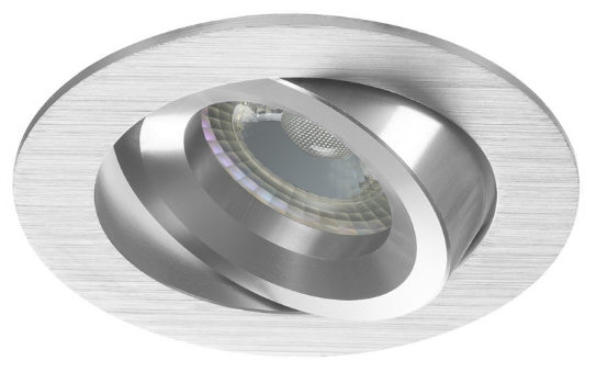 Warmglow inbouwspot Osman -Rond Chrome -Philips Warm Glow -Dimbaar -3.7W -Philips LED