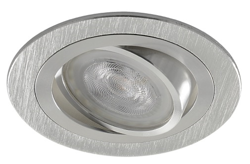 Dimtone inbouwspot Paul -Rond Chrome -Philips Warm Glow -Dimbaar -4.9W -Philips LED
