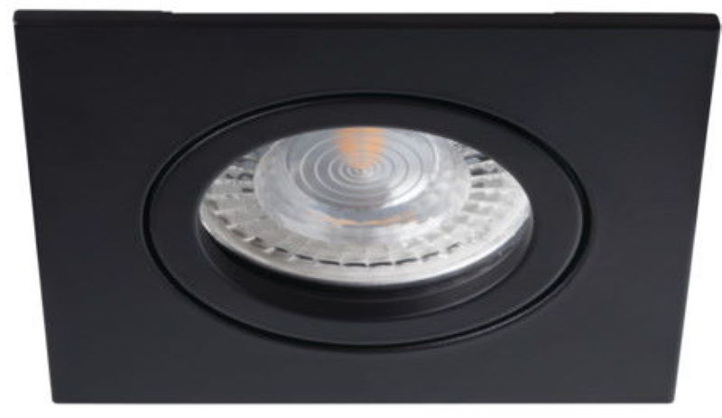LED inbouwspot Rollo -Vierkant Zwart -Warm Wit -Dimbaar -4W -Philips LED