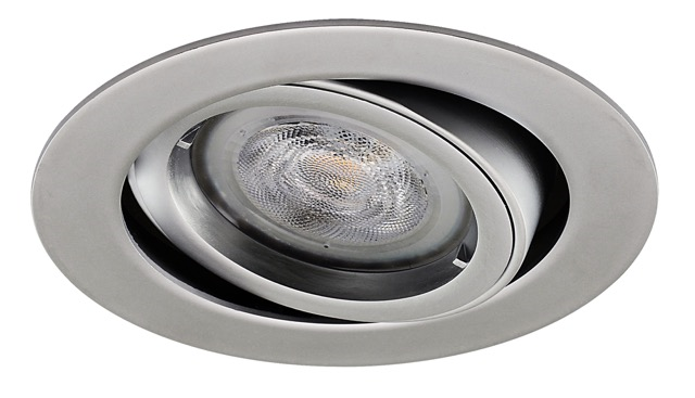 Dimtone inbouwspot Waldamar -Rond Chrome -Philips Warm Glow -Dimbaar -4.9W -Philips LED