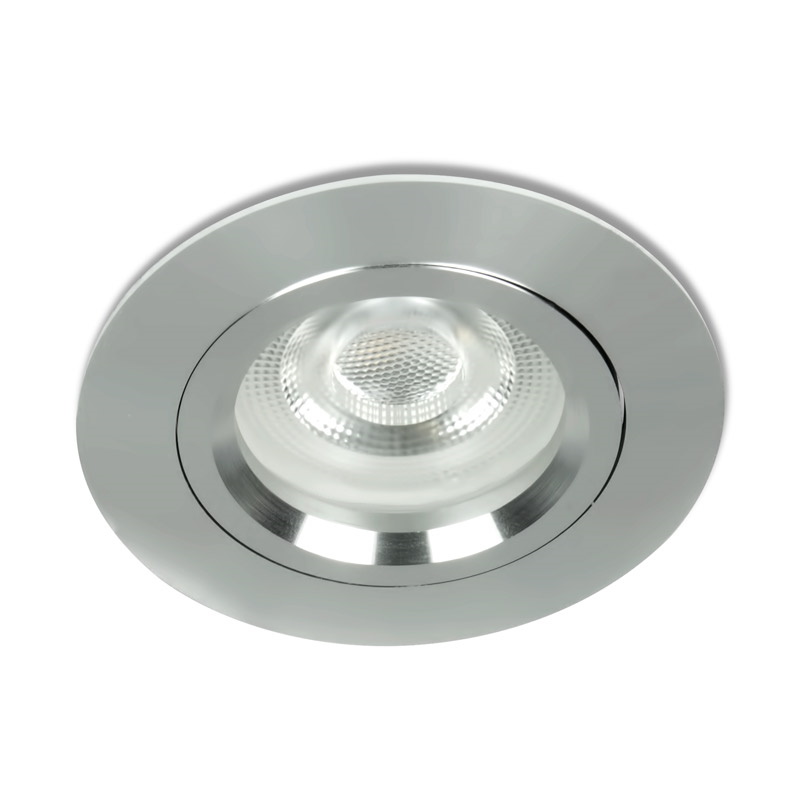 LED Mini inbouwspot Morgan -Rond RVS Look -Koel Wit -Dimbaar -3.6W -Integral LED