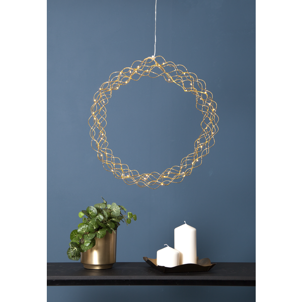 Moderne kerstkrans curly -45cm Moderne kerstkrans curly -45cm