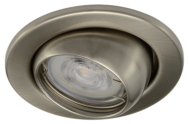 Platte inbouwspot Baard -Rond RVS Look -Extra Warm Wit -Dimbaar -3.8W -RTM Lighting LED