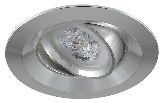 Platte inbouwspot Barry -Rond Chrome -Extra Warm Wit -Dimbaar -3.8W -RTM Lighting LED