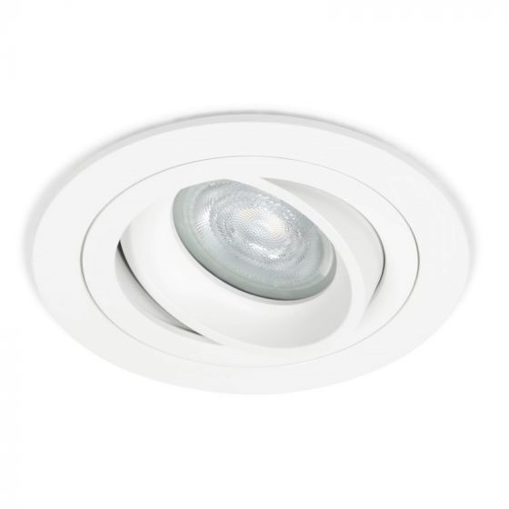 Platte inbouwspot Edis -Rond Wit -Extra Warm Wit -Dimbaar -3.8W -RTM Lighting LED