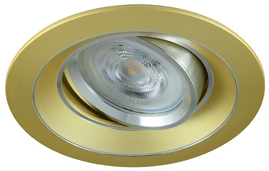 LED inbouwspot Lennon -Rond Goud -Koel Wit -Dimbaar -4.9W -Philips LED