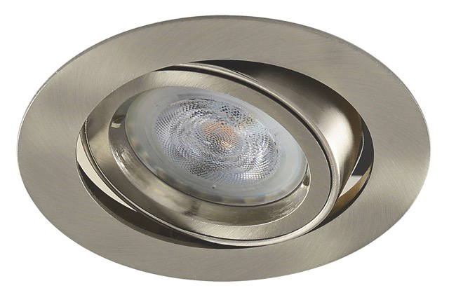 Platte inbouwspot Feliks -Rond RVS Look -Extra Warm Wit -Dimbaar -3.8W -RTM Lighting LED