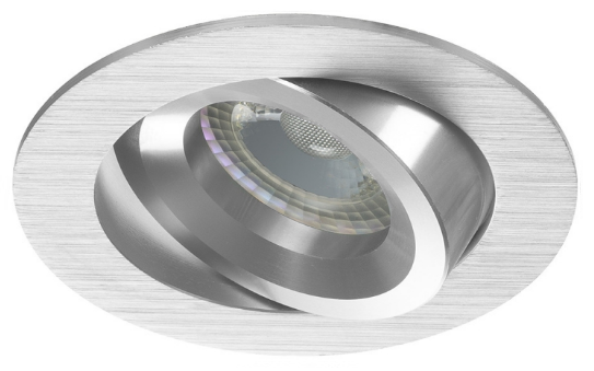 Platte inbouwspot Fisk -Rond Chrome -Extra Warm Wit -Dimbaar -3.7W -RTM Lighting LED