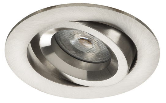 Platte inbouwspot Gardi -Rond RVS Look -Extra Warm Wit -Dimbaar -3.8W -RTM Lighting LED