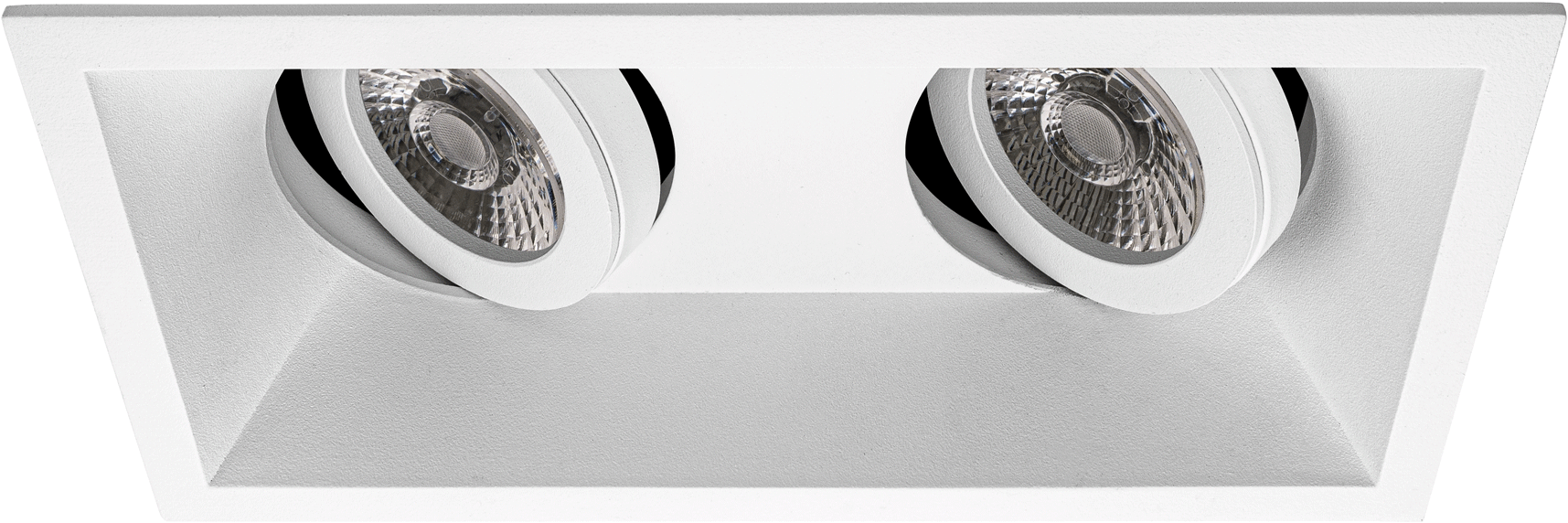 Premium Inbouwspot Ante Wit Verdiepte dubbele spot Extra Warm Wit (2700K) Met Philips LED