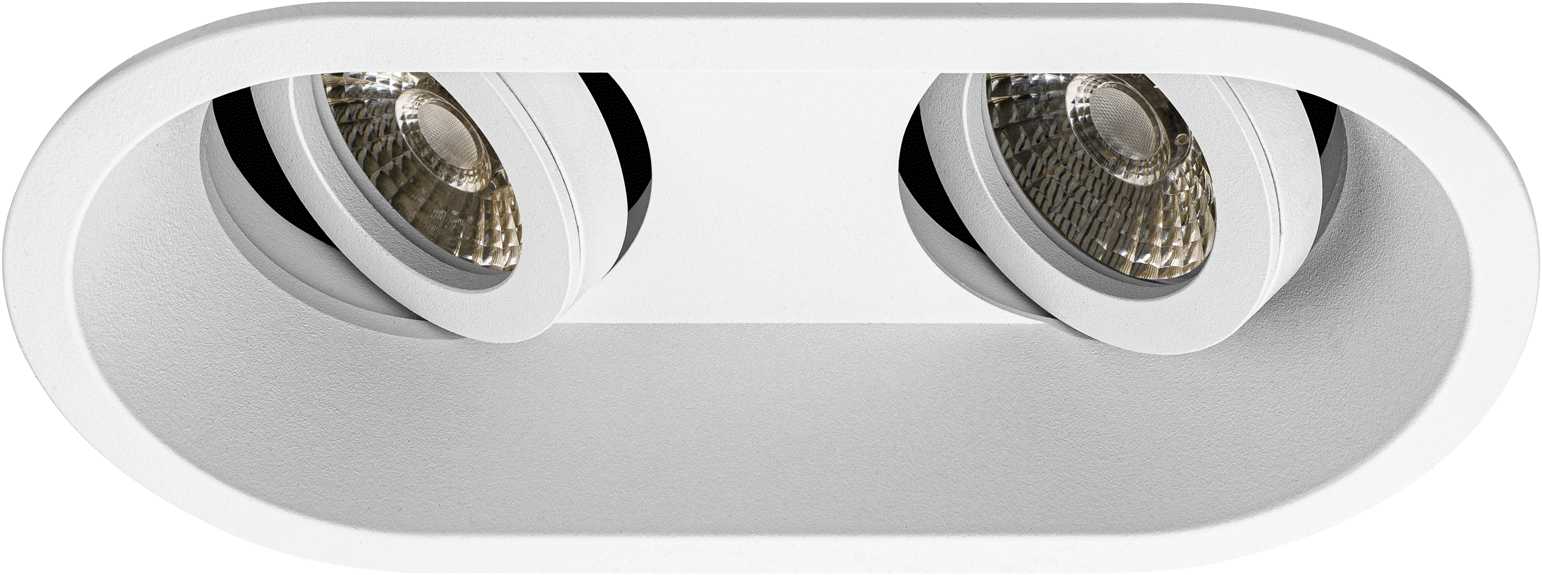 Premium Inbouwspot Eward Wit Dubbele verdiepte ronde spot Warm Wit (3000K) Met Philips LED