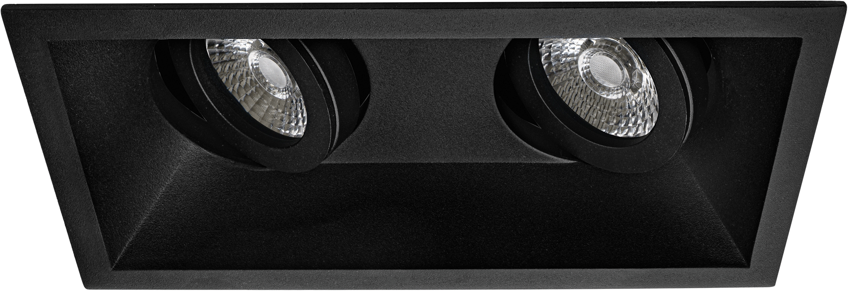 Premium Inbouwspot Lutz Zwart Verdiepte dubbele spot Koel Wit (4000K) Met Philips LED