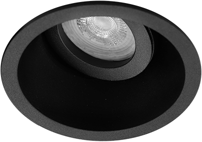 Premium Inbouwspot Warmglow Kenny Zwart Verdiepte ronde spot Philips Warm Glow Met Philips LED